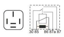  ENERGY R5IR24 - RELE 24V 22A 5 TERMINALES (87+87A) *INVERSOR
