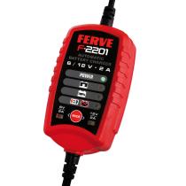 FERVE F2201 - CARGADOR DE BATERÍAS 6/12V *2A MOTO