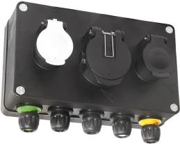 ASPOCK 767001007 - CAJA CONEXION 3 TOMAS 15P+7P+7P