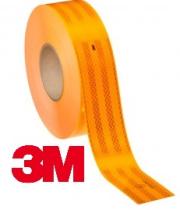 FAYCOM FA101191A3M - CINTA ADHESIVA REFLECTANTE 3M AMBAR RIGIDA(ROLLO 50M)